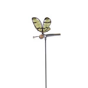 Glass Wing Glow in the Dark Butterfly Dragonfly Stake Outdoor Stake Ornament Decor Butterfly Insect Garden Gifts for Mum Dragonfly