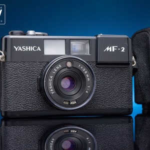 Refurbished Yashica MF-2 + Case + Film + Batteries | Working Easy-To-Use Vintage Compact 35mm Fixed Focus Point & Shoot Film Camera | Tested