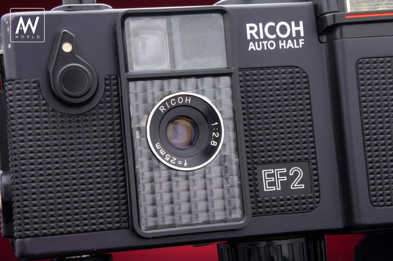Rare Ricoh Auto Half EF2 Case Film Batteries Working Vintage Compact