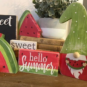 Wood Watermelon Decor