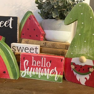 Wood Watermelon Decor