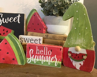 Wood Watermelon Decor