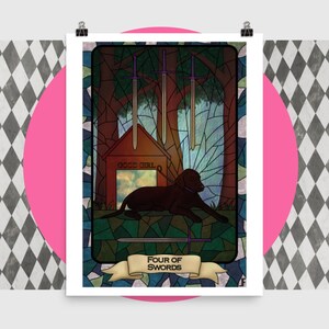 Halsey - Hunde Jahre - Vier Schwerter Tarot Poster