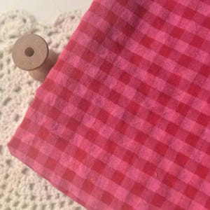 Cotton Poly Gingham Fabric | Checkered Fabric | Check Fabric | Plaid Fabric | Green Gingham Fabric | Green Gingham | Gingham Upholstery