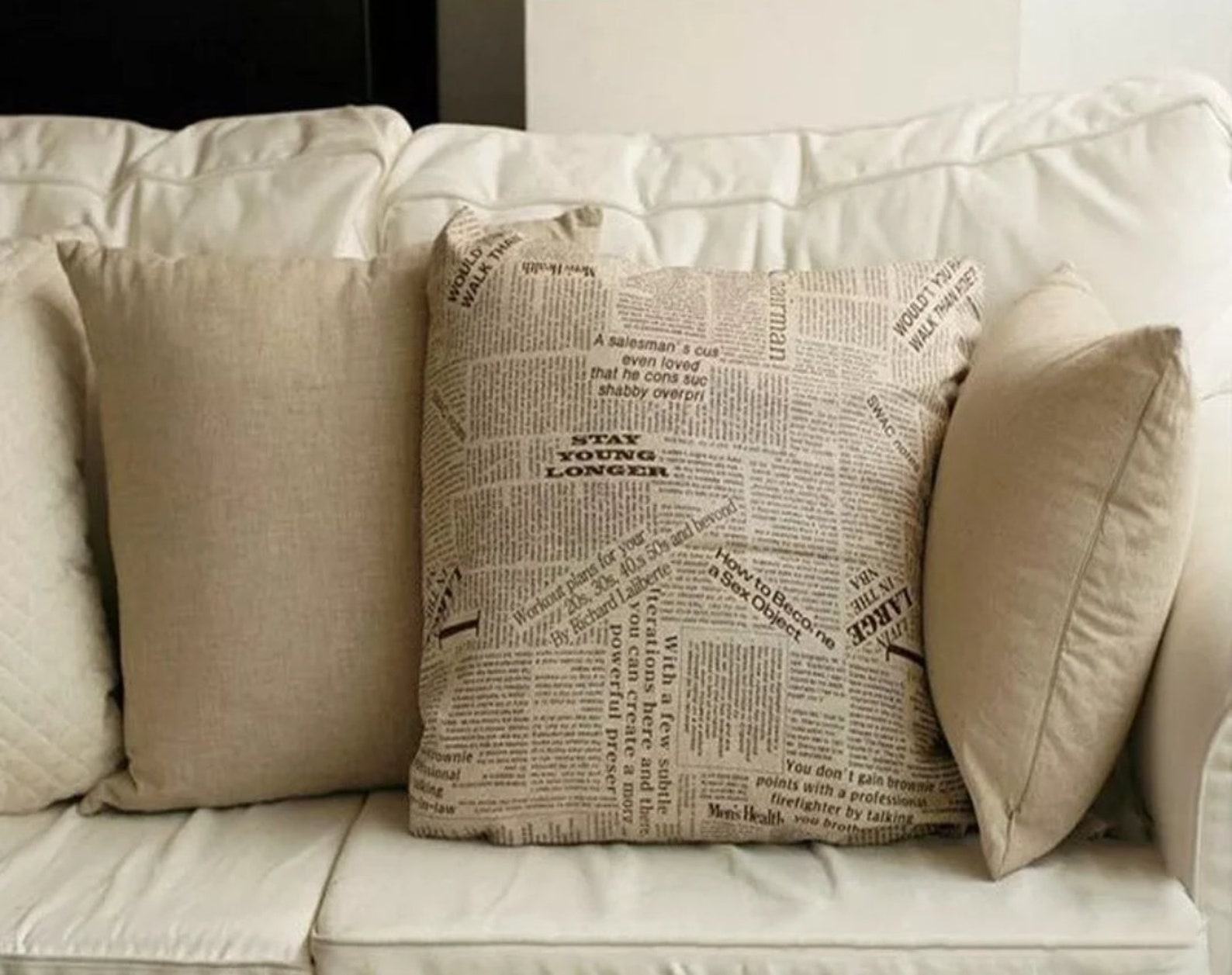 Retro Vintage Newspaper Fabric Cotton Fabric Newspaper Etsy