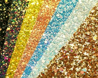 Skimrande konstlädervinyl holografiskt glittrigt tyg med tjockt glitter | Konstläderark, veganskt läder, syntetiskt läderväska