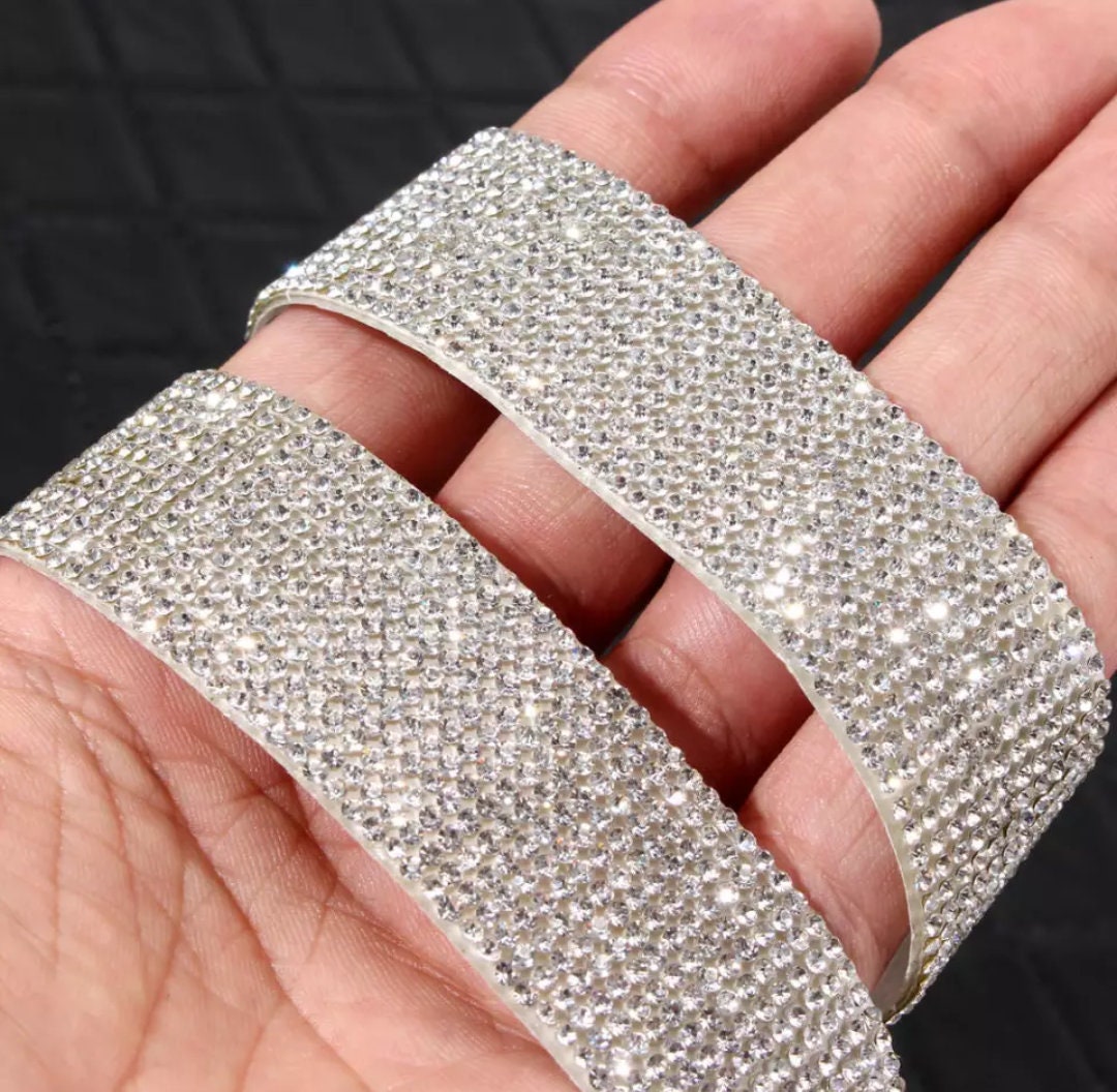 Self Adhesive Crystal Rhinestone Sticker Tape Diamond Ribbon Etsy