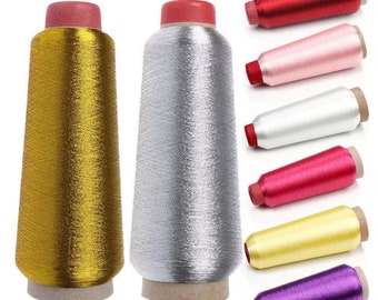 3600M Metallic Nylon Thread Spool, Gold Thread, Silver Thread, Multicolour Thread, Embroidery Thread Needlepoint Thread, Fine Wire, Notions