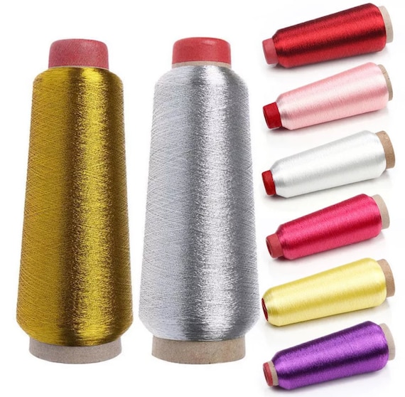 3600M Metallic Nylon Thread Spool, Gold Thread, Silver Thread, Multicolour Thread, Embroidery Thread Needlepoint Thread, Fine Wire, Notions