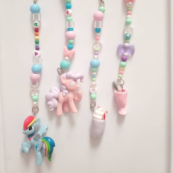 Kawaii Beaded Keychains, Ponies And Shakes