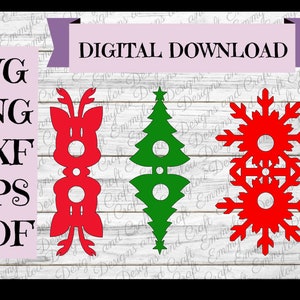 Digitale Weihnachts-Lollipop-Inhaber Bundle-Svg, Dxf, Png, Eps, Pdf Formate / Cricut / Silhouette / Glowforge - Weihnachten, Klasse Geschenke