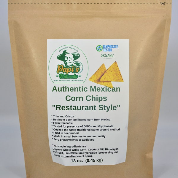 Authentic Restaurant Style Corn Chips - Organic Ingredients