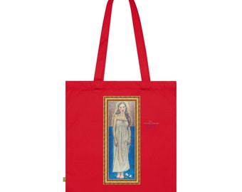 Organic Cotton Tote Bag - Pop Art - moderne - Klimt - unique - Frau - Motiv "Marie" (gerahmt)