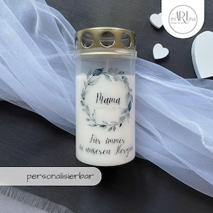 Giftasy Trauerkerze Geliebt Und Unvergessen - Duftkerze Mit Lavendel Für Gedenkmomente