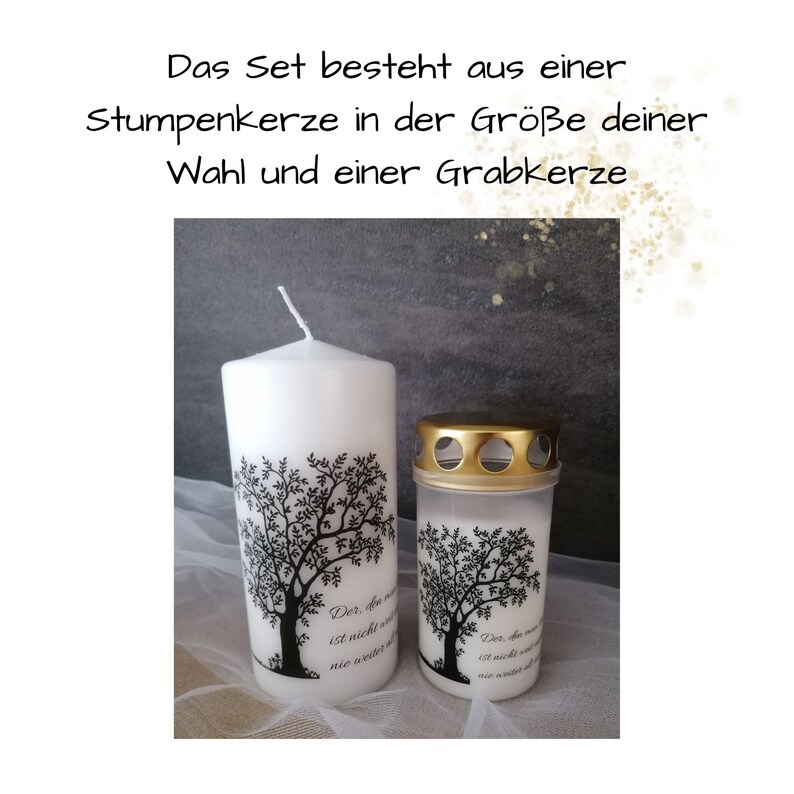 Trauerkerze Baum mit Spruch Geschenk Trauerkerze Beileid Etsy.de
