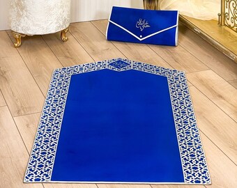 Prayer Mat Travel Sajda Mat with carry-on strap works great for hard surfaces 