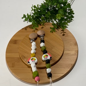 Sushi silicone pacifier holder