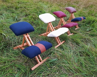 Chaise de genou ergonomique originale, banc de méditation, Correction de Posture, chaise Hara pliante et réglable en bois de chêne, chaise à genoux en chêne