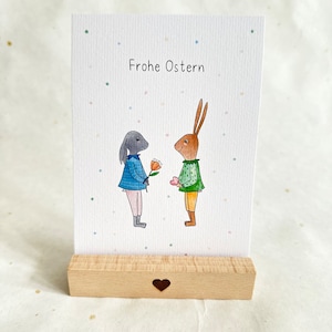 Osterkarte „Hasenliebe“ / Postkarte Ostern DIN A6