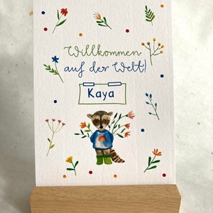 Willkommen Baby Karte personalisiert/ Willkommen auf der Welt/ Geburtsgeschenk Personalisierungsoption