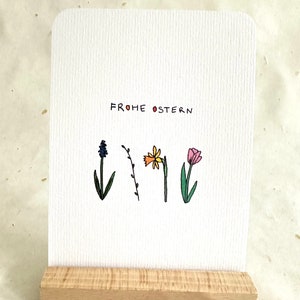 Osterkarte „Blumengrüße“ / Karte Ostern