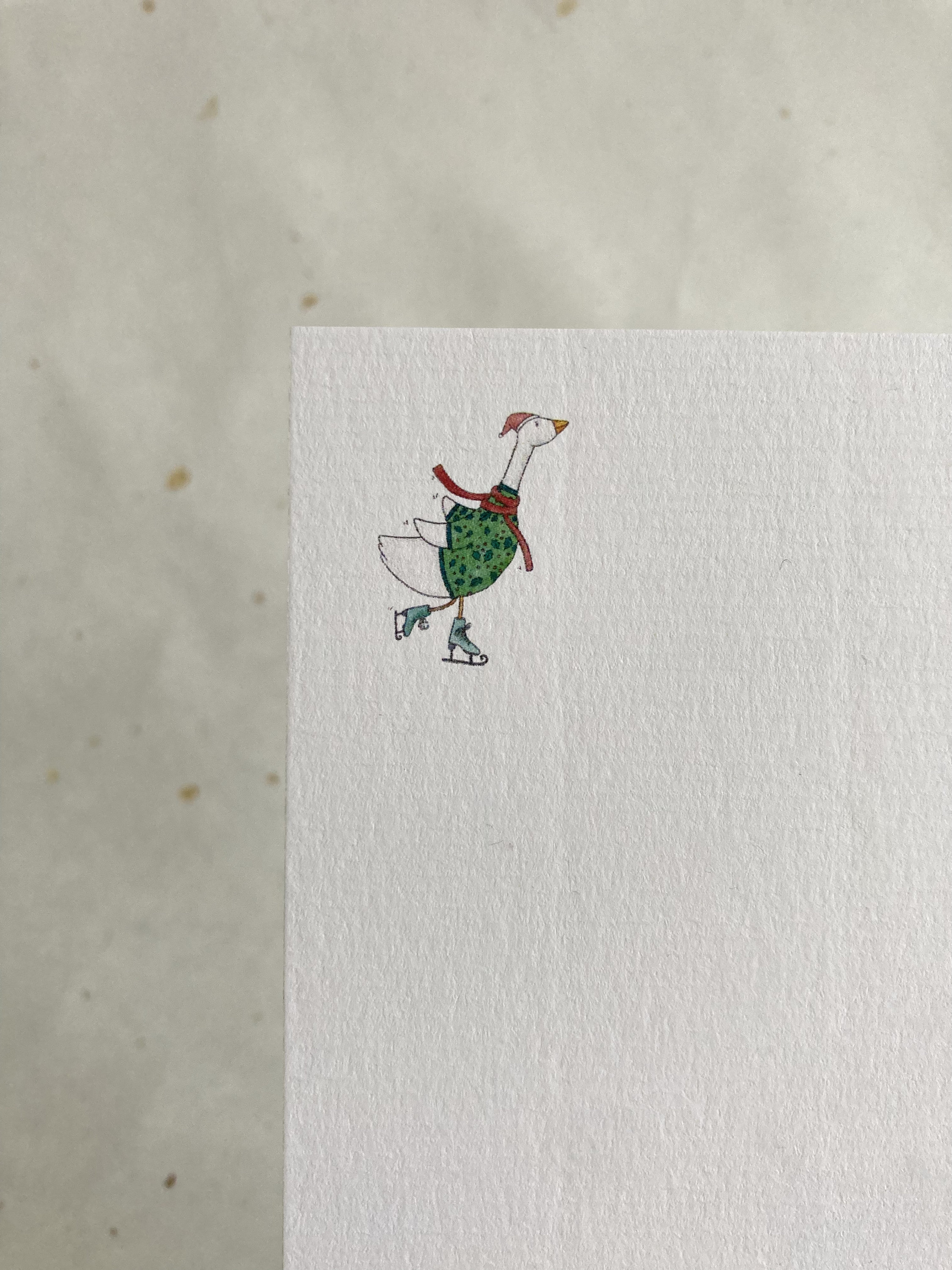 Weihnachtskarte Mit Gans - Künstlerische Glückwunschkarte, 15 X 15 Cm, Mit Umschlag