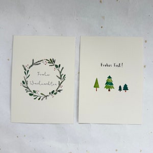 Weihnachtskarten Aquarell Set