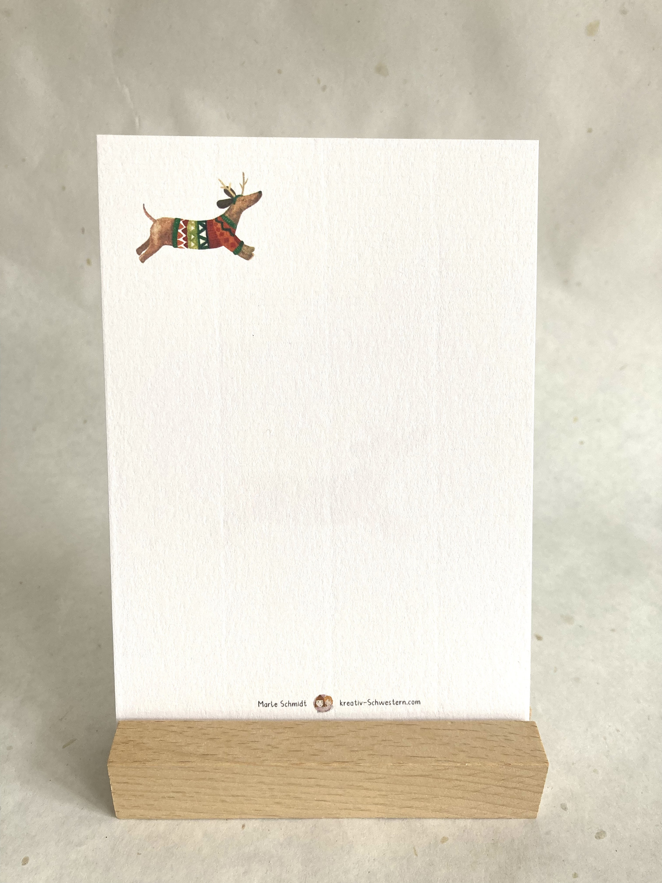 Paperlink Weihnachtskarte 'Both Of You' – Dackel Im Schnee, 156x156 Mm Mit Festlichem Innentext