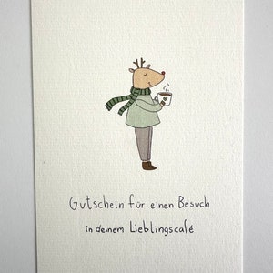 Gutschein für einen Besuch in deinem Lieblingscafe, Café Besuch Gutschein