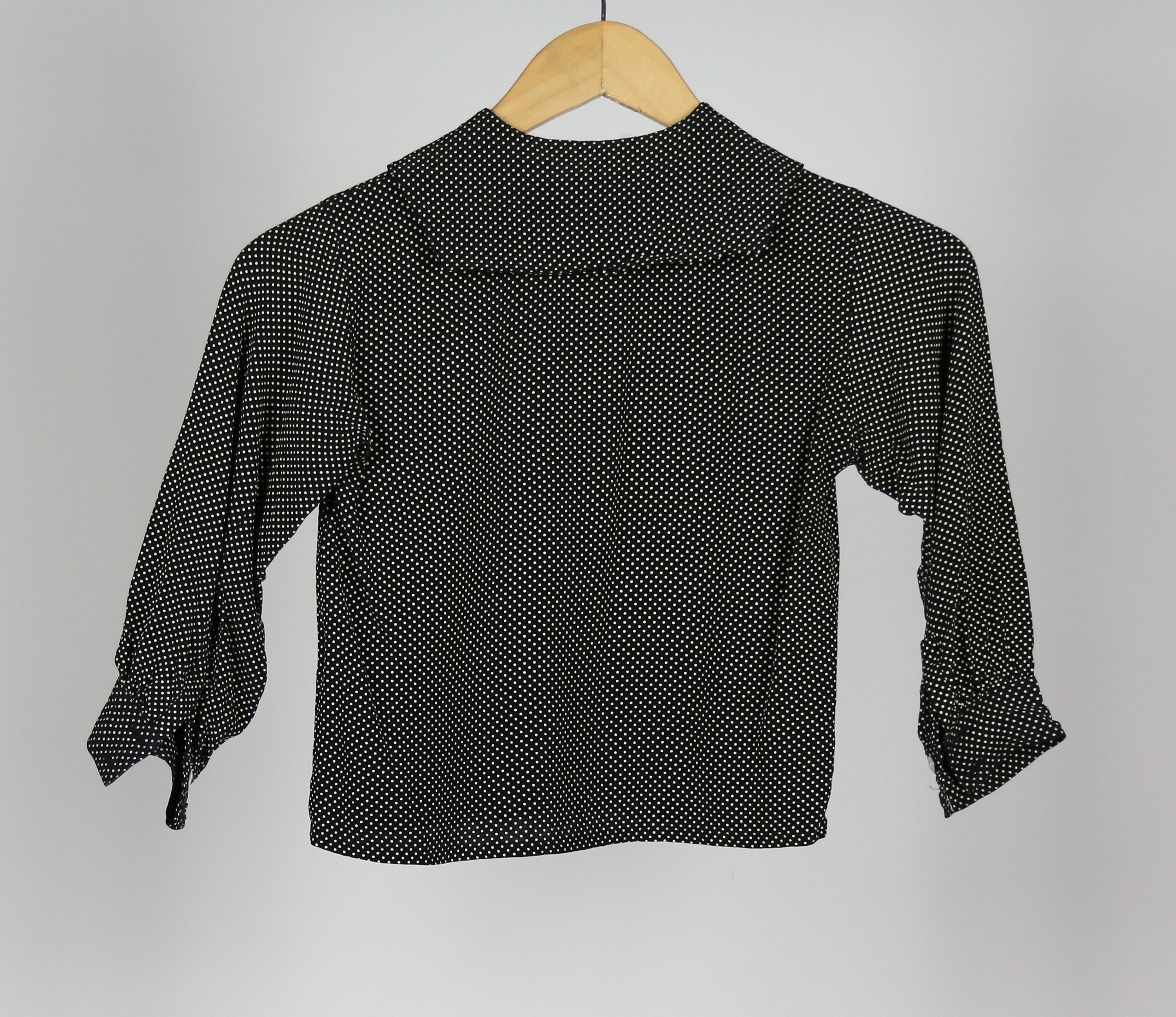 petite polka dot blouse