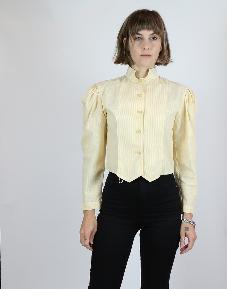 Women's Vintage Renato Nucci Blouse Made In France Cotton PARIS EDIT image 1