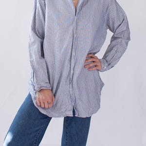 Vintage French Chore Shirt | Cotton | Blue Stripe | Great Condition
