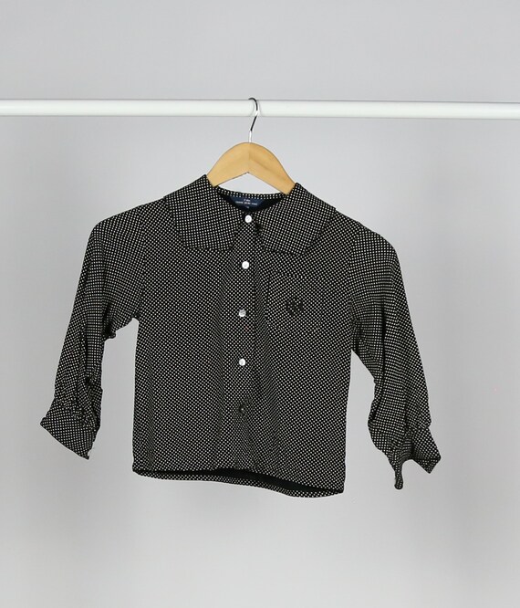 petite polka dot blouse