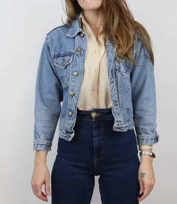 Cropped petite denim jacket cheap