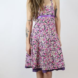 CLEARANCE SALE BASAY | Vintage Fit and Flare Floral Dress | Double Lined Skirt