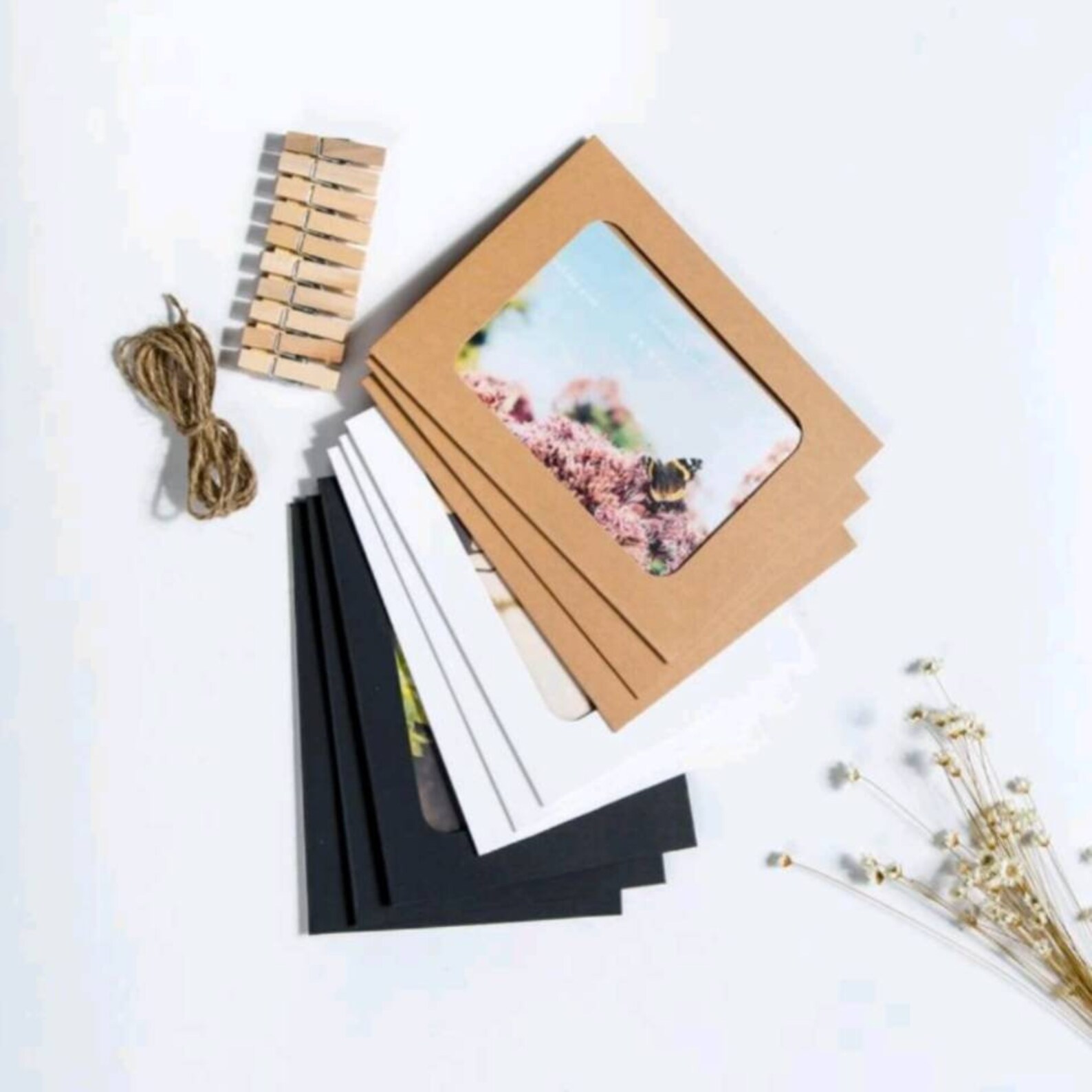 Bohemian Multicolored Cardstock Photo Frames Hanging Photo Etsy