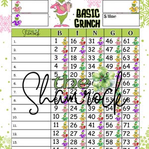 Tabelloni del Bingo / Grinch di base / Straight 75 / Houdini 75 /