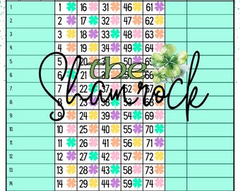 Tableros de Bingo / Tréboles Arcoíris / Straight 75 / Houdini 75 /