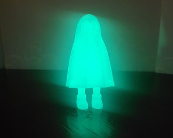 Glow in the Dark Ghost with Legs: 3D Printed Halloween Decor