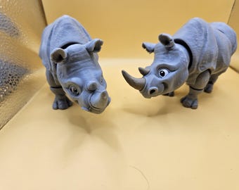 Gegliedertes Nashorn Figur - Flexibles posierbares Spielzeug