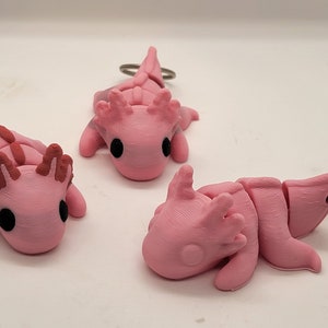Cute Flexible Baby Axolotl Keychain