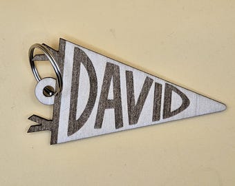 Pennant Name Keychain