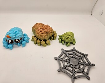 Flexi Baby Jumping Spider and Web (Magnetic)
