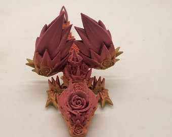 Baby Rose Winged Dragon Keychain