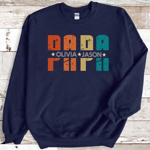 Custom Papa Sweatshirt With Grandkids Name, Personalized Fathers Day Gift for Grandpa, Best Grandpa Christmas Sweater, New Grandfather Shirt