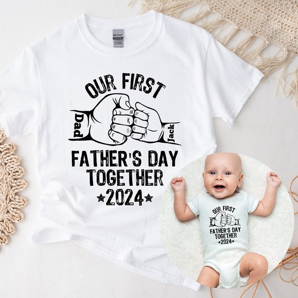 Father And Son Matching Shirts, Dad and Baby Shirt, Daddy And Me Shirt, Our First Father's Day Together, New Dad Shirt, Custom Dad and Me