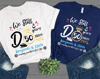 Camisas de crucero de aniversario personalizadas, todavía hacemos camisa, camisa de crucero de pareja, camisa de crucero de aniversario de boda personalizada, marido y esposa
