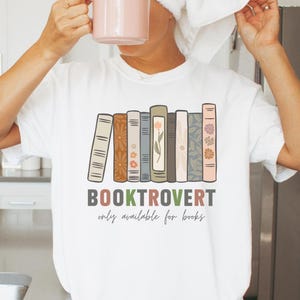 Comfort Colors Booktrovert Shirt, Book Lover Gift, Reading Tshirt, Book Shelf Shirt, Bookworm Shirt, Bookish Tee, Reader Birthday Gift