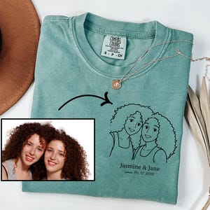 Twin Shirt, Twin Birthday Gift, Custom Photo Shirt, Personalized Twin Sister Brother Gift, Adults Twin Tshirt, Adults Twin Matching Outfit