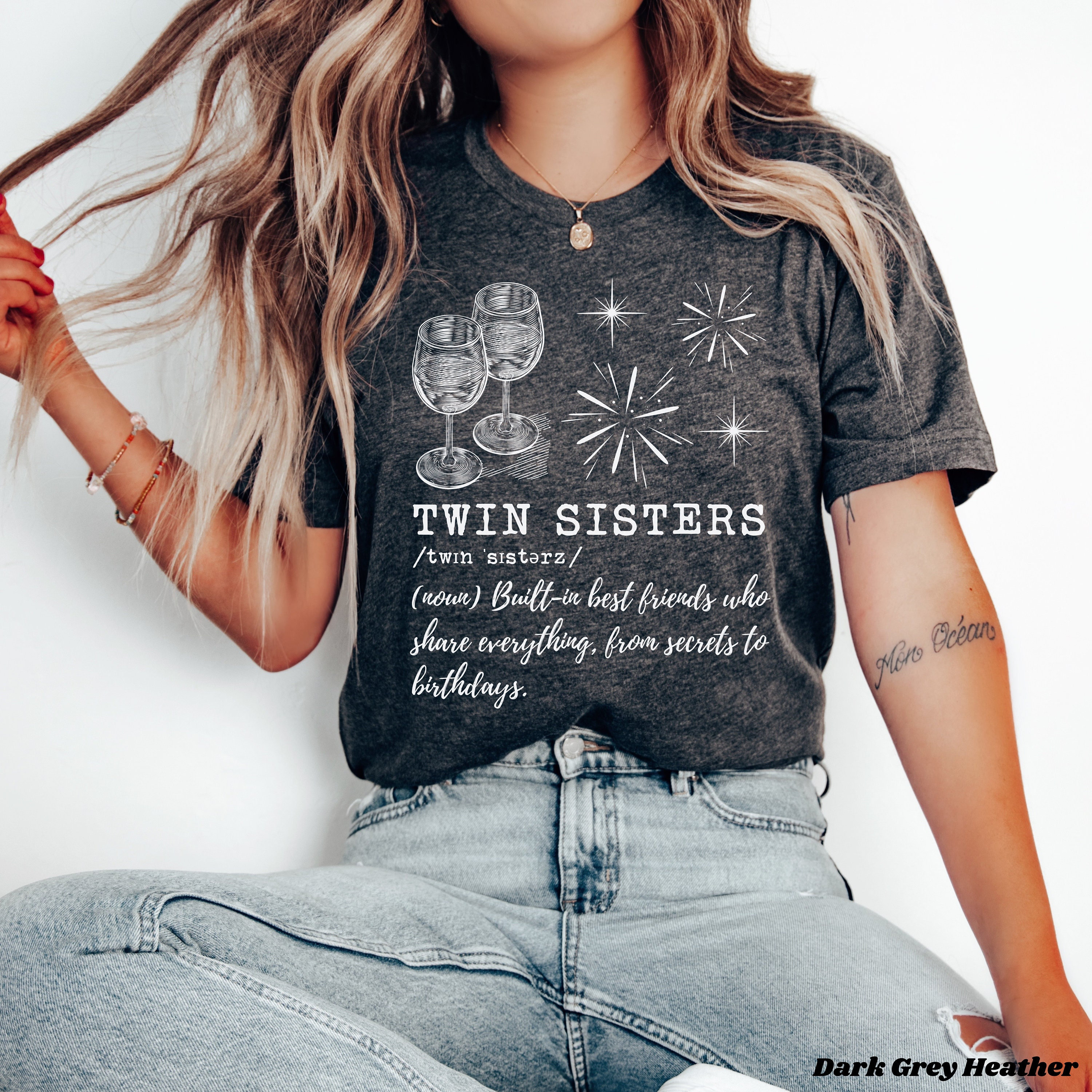 Twin Sisters Definition Shirt, Twin Sisters Birthday Gift Shirt for Adults, Twin Sisters Matching Shirt for Women, Best Twins Shirt
